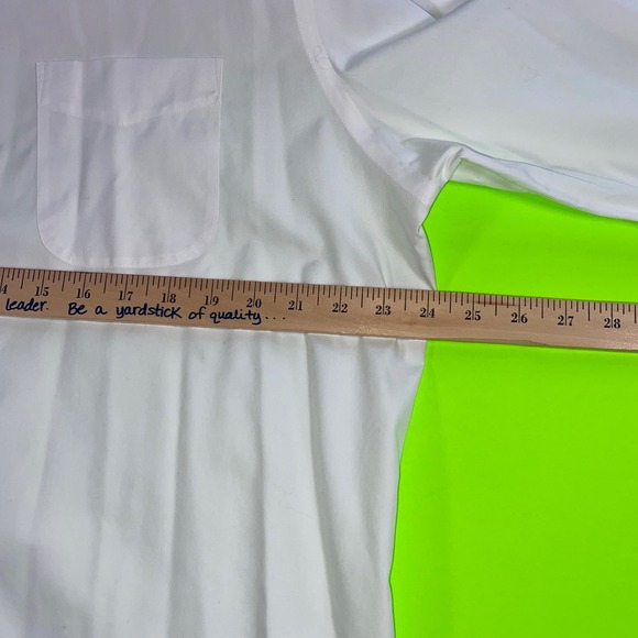 Wilkes Riley Non Iron Classic Fit White Long Sleeve Dress Shirt Mens L - Picture 3 of 6
